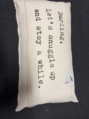 Demdaco Cream Throw Pillow: Dear you…
